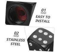 VALICLUD 4pcs Stainless Steel Dice Tire Valve Stem Caps Car Wheel Valve Dust Covers Easy to Install Unique Metal Shaker Design for Cars Trucks Suvs