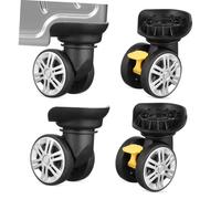 VALICLUD 4pcs Suitcase Replacement Wheels Silent Smooth Rolling Swivel Caster Wheels Abs Luggage Repair for Trolley Bag Travel