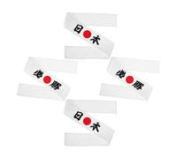 VALICLUD 4pcs Sushi Chef Costume Accessories Samurai Japanese Headband Japanese Style Fabric Versatile Use Comfortable Chefs and Cheerleaders Cooking Competitions