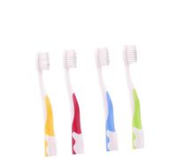 VALICLUD 4Pcs Toothbrush with Soft Bristles Anti-Slip Comfortable Handle Training Brushes for Oral Care Ages Multi-Color Green Blue Yellow Red