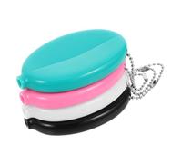 VALICLUD 4pcs Travel Coin Purse Oval Coin Pouches Chain for Women Men for Daily Use