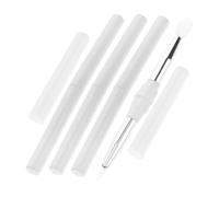 VALICLUD 4pcs Travel Silicone Lip Brush Kit Lipstick Lip Gloss Eyeshadow Applicator Double-sided Makeup Brush Beauty Tools
