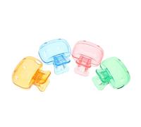 VALICLUD 4pcs Travel Toothbrush Head Protector Caps, Reusable Plastic Toothbrush Head Covers Providing Protection Against Stains, Suitable for Daily Use and Travel in Assorted Colours