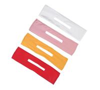 VALICLUD 4pcs Twisted Bowknot Hairbands for Women and Smooth Soft Headbands Hair Bun Shaper in White Yellow Red Pink Easy Wear Fashion Hair Accessories for Daily Styling and