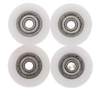VALICLUD 4pcs U Groove Pulley Nylon Wheels with Ball Bearings White Rollers for Smooth Sliding Doors Windows and Mechanical Equipment Easy Installation Quiet Operation