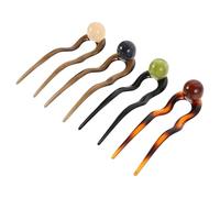VALICLUD 4pcs U-shaped Vintage Hair Pins for Women Classic French Twist Hair Accessory Set Pearl Decorated Chignon Bun Clasp Minimalist u Shape Sticks 4 Colors