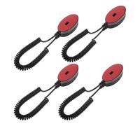 VALICLUD 4pcs Universal Retractable Remote Control Tether with Adhesive Hook for Tablets and Gaming Controllers, Plastic Material, Extended Reach Design, for Showroom Security Locks