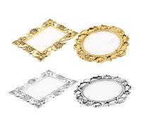 VALICLUD 4pcs Vintage Nail Palette for Nail Art Resin Mixing Palette Display Board for Manicure Tools Storage and Photography Props