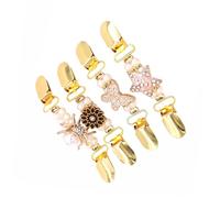 VALICLUD 4Pcs Vintage Pearl Clothing Clips Metal ABS Cardigan Tighten Clamp for Women Sweater Clip Accessories for Fashionable Cardigans Shawls
