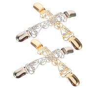 VALICLUD 4pcs Vintage Sweater Clip Alloy Shawl Wrap Fasteners Retro Cardigan Clasp for Women Secure Layering Accessory for Cardigans Scarves and Dresses