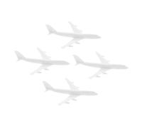 VALICLUD 4pcs White Plastic Airplane Model Realistic Airport Facility Miniatures for Architectural Sand Table Decoration and Collection