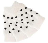 VALICLUD 4pcs White Polka Dot Dog Leg Warmers M Size, Knitted Pet Leg Sleeves with Joint Protection, Anti-Urine and Dirt-Resistant Covers for Puppies and Dogs