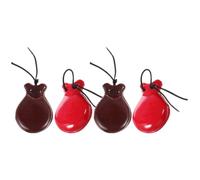 VALICLUD 4pcs Wooden Castanets for Boy Girl Finger Musical Instruments Engaging Rhythm Toys for Early Development Design for Home Classroom Use