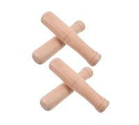 VALICLUD 4pcs Wooden Pestle with Large Head for Efficient Garlic Crushing and Ginger Grinding Smooth Polished Handheld Wood Pounder for Kitchen Food Mashing and Manual Grinding Tasks