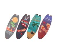 VALICLUD 4pcs Wooden Surfboard Wall Decor Surf Board Decor for Wall Coastal-inspired and Outdoors