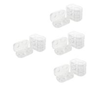 VALICLUD 4sets Cosmetic Lens Case Leak Storage Box for Contacts Durable Organizer Lightweight Holder Colors for Travel and Everyday Use 4pcs*4