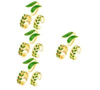 VALICLUD 4sets Leaf Rings for Women Simple Open Charm Branch Jewelry Chic Finger Decor for Fashion Lovers for Birthdays and Anniversaries 3pcs*4