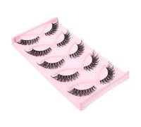 VALICLUD 5 Pairs Fox Eye False Eyelashes Strip Natural Look Lightweight Easy to Use for Daily Makeup Parties Classic Design for Women present for Friends and Family