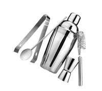 VALICLUD 5 Pcs Cocktail Shaker Set 550ml Stainless Steel Silver Easy Clean Sturdy Bartender Tools for Bar and Cocktail Bartending Accessories