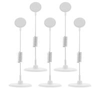 VALICLUD 5 Pcs Price Tag Display Holders Round Silver Abs Stainless Steel Stand, Easy to Fix, for Retail Stores and Exhibitions, Mall Price Display Rack for Food Sign and Advertising