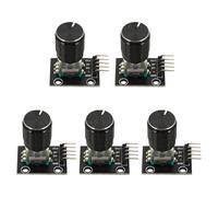 VALICLUD 5 Pcs Rotary Encoder Module 360 Degrees 040 Black with Pin, Pulse Counting Reset to Initial State, for Stepper and Servo Motor Control Robotics