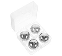 VALICLUD 5 Pcs Stainless Steel Whiskey Rocks Reusable Beverage Chilling Stones for Cocktails and Drinks Cooler Easy to Clean for Parties and Holidays