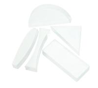 VALICLUD 5 Pcs Transparent Optical Lens Kit Semicircular Triangular Rectangular Glass Prisms for Physics Teaching Optical Experiments Tools for Light Refraction and Reflection Study