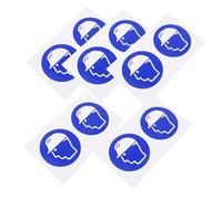 VALICLUD 5 Sheets Weatherproof Hard Hat Safety Stickers Self-adhesive Safety Helmet Warning Decals with International Symbols for Construction Sites Machinery and Industrial Use