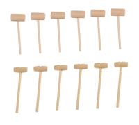 VALICLUD 50 Pcs Wooden Mini Crab Mallets Portable Cake Hammers for Seafood Cracking and Interactive Use Log Color Hammer Enhancing Hand Eye Coordination and Dexterity