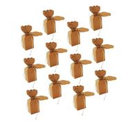 VALICLUD 50 Sets Creative Kraft Paper Wedding Candy Boxes with Blank Cards and String DIY Vase-shaped Treat Favors for Bridal Shower Birthday Party Festival Packaging