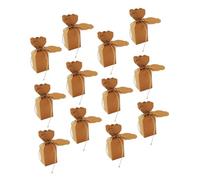 VALICLUD 50 Sets Kraft Paper Candy Packaging Boxes with Blank Cards and String Wedding Favor Gift Treat Boxes for Party Birthday Bridal Holiday DIY Flower Vase Style