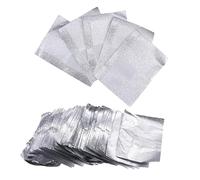 VALICLUD 500pcs Nail Art Foil Wraps for Manicures Non-woven Cotton Remover Pads Aluminum Foil Nail Cleaning Wraps Suitable for Professionals and Home Use