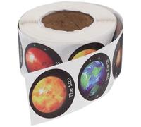 VALICLUD 500pcs Planet Solar System Stickers Outer Space Stickers round Coated Paper Adhesive Material Versatile Usage Decorative Touch for School and Home Adults