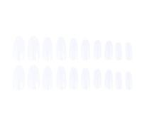 VALICLUD 500pcs Transparent Oval Full Cover False Nail Tips Short Fake Nails Non-toxic for DIY and Manicure Use