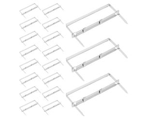 VALICLUD 50pcs 2 Prong Paper Fasteners Metal Double Hole Design Silver Iron Document Organization Clips Easy Insertion and Removal for Office Supplies