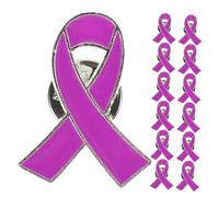 VALICLUD 50pcs Awareness Ribbon Lapel Pins Bulk Enamel Brooches for Charity Health Campaigns Alloy Material Lightweight Public Event Accessories