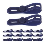 VALICLUD 50pcs Blue Silicone Cable Organizer Ties for Cord Management - Reusable Adjustable Data Cable Wraps and Wired Headphones Cord Organizers for Electronics and Computer Accessories