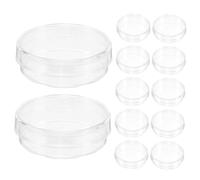 VALICLUD 50pcs Clear Plastic Culture Plates Stackable Laboratory Petri Dishes with Smooth Edges for Cell Growth Observation Microbiology Studies and Educational Use