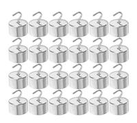 VALICLUD 50pcs Double Hook Weight Set 10g Each Chrome Plated Iron Precision Lab Weights for Physics Laboratory Work and General Science Laboratory Use Wear Resistance