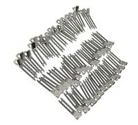 VALICLUD 50pcs Double Prong Metal Alligator Clips Hairpins for Diy Hair Bows for Hair Nest Clip and for Braids