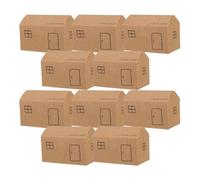 VALICLUD 50pcs Folding Box House Shaped Party Favor Containers for Wedding Christmas Baking Decorative Box Goodie Bags