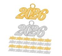 VALICLUD 50pcs Graduation Cap Charms with Year Engraving Durable Jewelry Craft Pendants for Tassels Keychains Bracelets Earrings DIY Academic Success Accessories