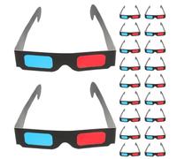 VALICLUD 50pcs Lightweight Portable Paper 3d Glasses with Black Frame and Flat Design for Stereoscopic Viewing at Exhibitions and Parties, Compatible with Tv Shows and Comic Books