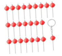 VALICLUD 50pcs Lollipop Charms for Keychain Making Transparent Candy Pendants for Jewelry Crafting Cute Accessories for Necklaces Bracelets and More