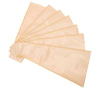 VALICLUD 50pcs Medium Kraft Paper Floral Wrapping Bags with Transparent Side Panel Flower Bouquet Sleeves for Single Packaging Wedding Graduation Teacher Party Decorations