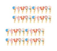 VALICLUD 50pcs Memo Wooden Clips Animal-Shaped Assorted Colour Sturdy Easy to Store Beautiful Craft Pegs for Holiday Items