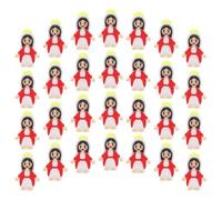 VALICLUD 50pcs Mini Virgin Mary Figurines Red PVC Catholic Virgin Mary Statues Religious Decor for Easter Scene for Home and Office Decoration
