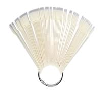 VALICLUD 50pcs Nail Polish Display Tips Fan-Shaped Gel Nail Art Sample Sticks for Manicure Practice for and Home Use