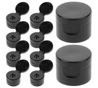 VALICLUD 50pcs Plastic Flip Top Cosmetic Bottle Caps 24mm Replacement Lotion Bottle Lids Squeeze Caps for Travel and Home Use