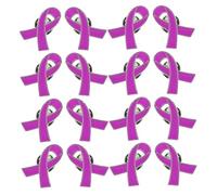 VALICLUD 50pcs Purple Awareness Ribbon Pins with Enamel Finish Alloy Charity Badge for Health and Public Event Support Vibrant Fade-resistant Lapel Brooches for Fundraisers and Daily Use
